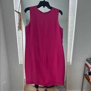 Vince Elegant Pink Sleeveless Silk Sheath Dress